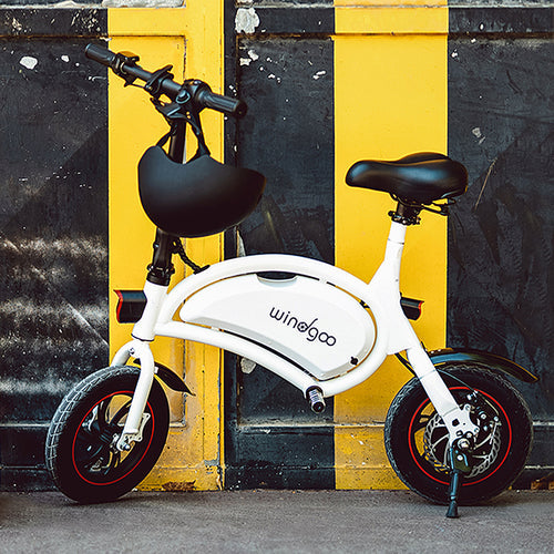 Windgoo B3 electric bike in white color. the cover image of the blog named "4 Tips to Extend Your Electric Bike Battery's Life"